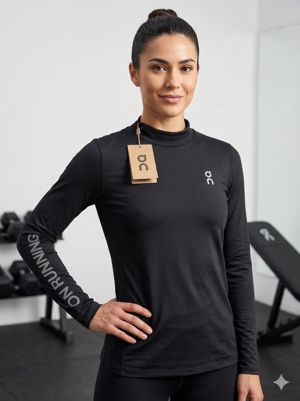 On Running Women's Black Long-Sleeve Performance Top